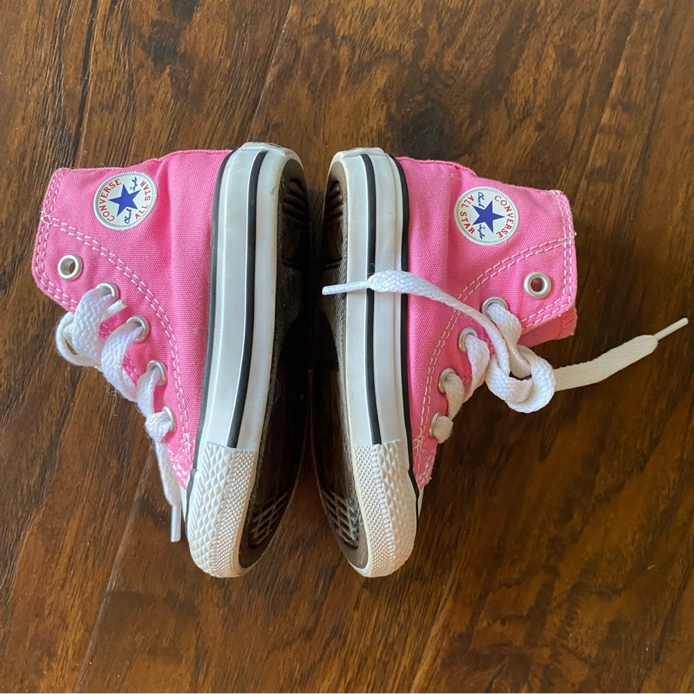 Converse Chuck Taylor All Star Toddler Children’s Kids Shoes in Pink White US 4 - Picture 3 of 8